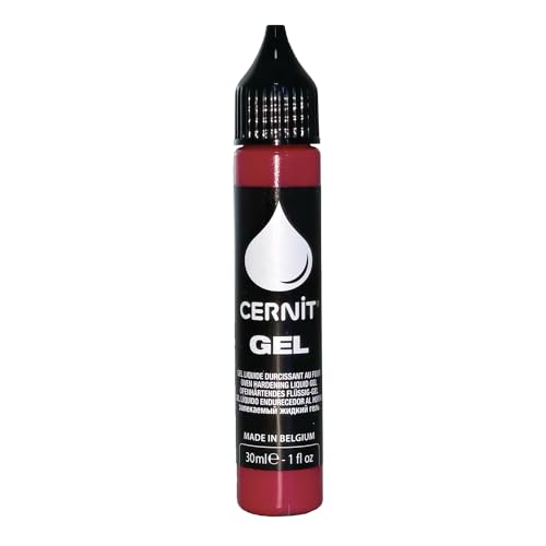 Cernit CE1500030400C - Flakon Gel Modelliermasse (Polymer) 30ml, ofenhärtend, sofort gebrauchsfähig, ideal für DIY, Schmuck & Figuren, für Einsteiger & Hobbykünstler, Rot, 1 Stück von Cernit