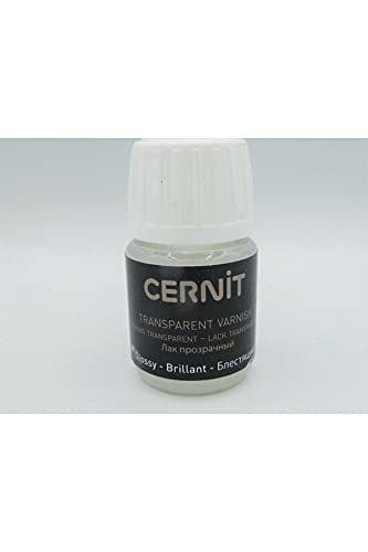 Cernit CE3050030003C - Flakon Lack aus Wasserbasis, sehr widerstandfähig, 30ml, ideal für die Malerei, DIY- und Bastelprojekte, Glänzend Transparent, 1 Stück von Cernit