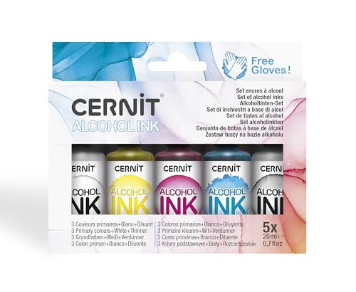 Cernit CEASS005C – Alcohol Ink Ass, Primärfarben von Cernit