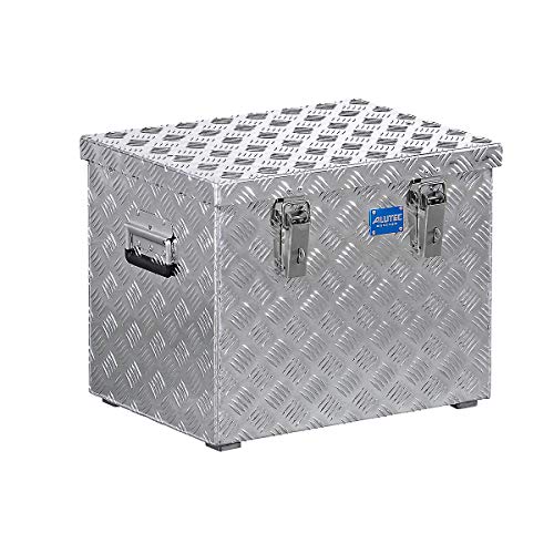 ALUTEC Alu-Transportkiste Riffelblech - 70 l Inhalt - LxBxH 522 x 375 x 420 mm - Alu-Box Alu-Kiste Alu-Transportbox Alu-Transportkiste Kiste für Pritsche Kisten für Pritsche Pritschenbox von ALUTEC MÜNCHEN