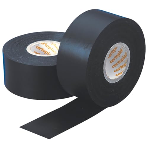 Certoplast Elektroisolierband 602, schwarz, 19 mm x 20 m 602040019020A (Elektrosiolierband Isolierband Zumelband Elektikerband Tape Markierband Markierungsband Wickelband Elektroklebeband Klebeband) von Certoplast