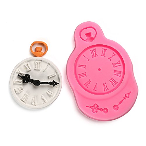 Märchenuhr kleine Uhr Alice für DIY Kuchen Fondant Backen Keks Tablett 3D harte Desserts Tropfen Kleber Dekor Silikon Form Werkzeug von Cestony