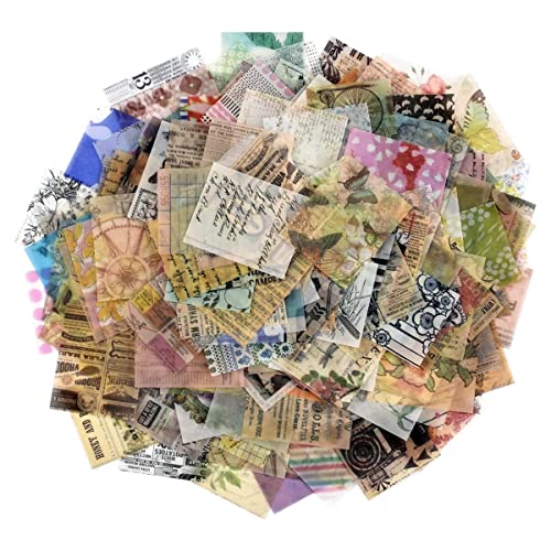 Cetfuro 365 Blatt Vintage Scrapbooking DIY Material Papier Floral News Letter Dekorative Retro Art Craft VerschöNerung Supplies von Cetfuro