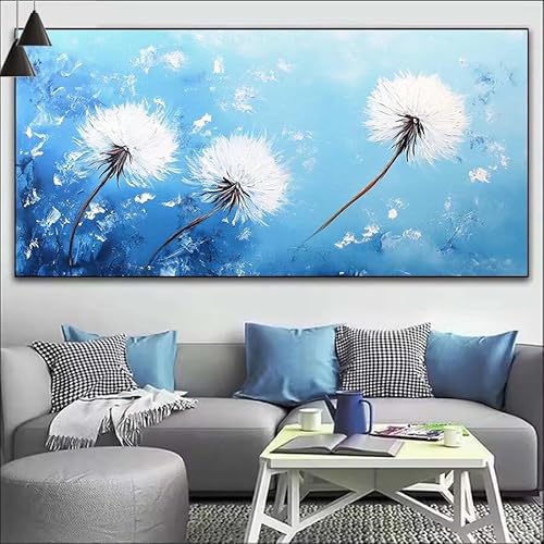 Abstrakt Malen Nach Zahlen Erwachsene Kit,Malen Nach Zahlen Blume Anfänger DIY Paint by Numbers mit Pinseln und Acrylfarben,DIY Ölgemälde Leinwand Basteln Set Wall Deco (Ohne Rahmen) 40x110cm V-506 von Cexeqee