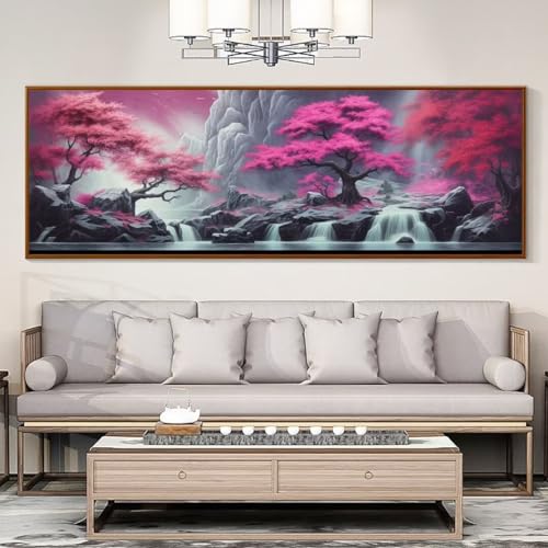 Diamond Painting,Groß XXL 30x90cm/12x36in Diamant Painting Bilder,DIY 5D Landschaft Wasserfall Diamond Art Full Diamond-Painting Set,Diamant Malerei Stickerei Kreuzstich Home Wand Dekor Geschenk von Cexeqee