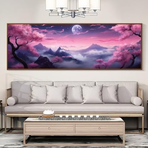 Diamond Painting,Groß XXL 50x150cm/20x59in Diamant Painting Bilder,DIY 5D Japanische Landschaft Diamond Art Full Diamond-Painting Set,Diamant Malerei Stickerei Kreuzstich Home Wand Dekor Geschenk von Cexeqee