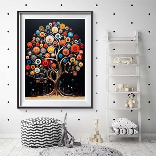 Diamond Painting Erwachsene Baum Des Lebens DIY 5D Diamant Painting Bilder Diamant Kunst Set,Diamantmalerei Malen nach Zahlen Anfänger kinder Handwerk Kits,Home Wand Dekor Gifts 35x45cm/14x18in U-302 von Cexeqee