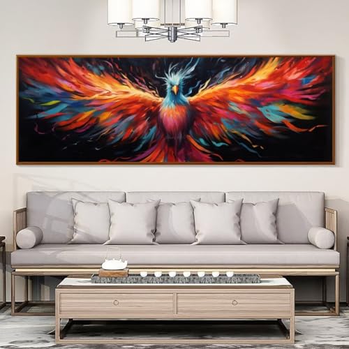 Diamond Painting Erwachsene Phönix Tier Groß DIY 5D Diamant Painting Bilder Full Diamant Kunst Set,Diamantmalerei Malen nach Zahlen Anfänger kinder Handwerk Kits,Home Wand Dekor Gifts 70x210cm/28x83in von Cexeqee