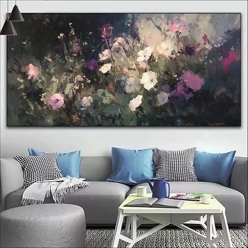 Graffiti Malen Nach Zahlen Erwachsene Kit,Malen Nach Zahlen Blume Anfänger DIY Paint by Numbers mit Pinseln und Acrylfarben,DIY Ölgemälde Leinwand Basteln Set Wall Deco (Ohne Rahmen) 40x110cm V-523 von Cexeqee