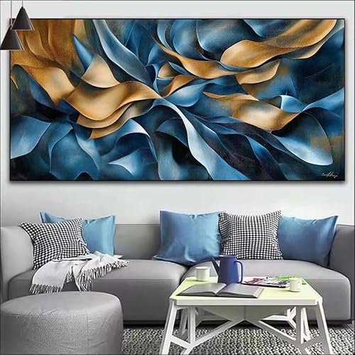 Kunst Malen Nach Zahlen Erwachsene Kit, Malen Nach Zahlen Wolken Anfänger DIY Paint by Numbers mit Pinseln und Acrylfarben, DIY Ölgemälde Leinwand Basteln Set für Wall Deco (Ohne Rahmen) 20x60cm V-494 von Cexeqee