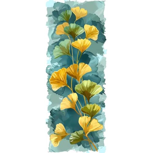 Malen Nach Zahlen Blatt Graffiti DIY Malen nach Zahlen für Erwachsene, DIY Öl Leinwand Gemälde Anfänger,DIY Malen Nach Zahlen mit Pinseln und Acrylfarben, für Home Wall Décor (Ohne Rahmen) 90x260cm von Cexeqee