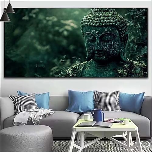 Malen Nach Zahlen Buddha DIY Malen nach Zahlen Wald für Erwachsene, DIY Öl Gemälde Anfänger für Kinder, DIY Malen Nach Zahlen mit Pinseln und Acrylfarben, für Wall Décor (Ohne Rahmen) 80x220cm V-220 von Cexeqee