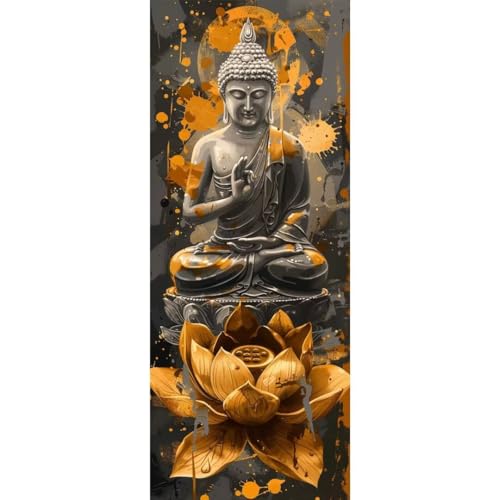 Malen Nach Zahlen Buddha Kunst DIY Malen nach Zahlen für Erwachsene, DIY Öl Leinwand Gemälde Anfänger, Kinder, DIY Malen Nach Zahlen mit Pinseln und Acrylfarben, für Home Décor (Ohne Rahmen) 80x220cm von Cexeqee