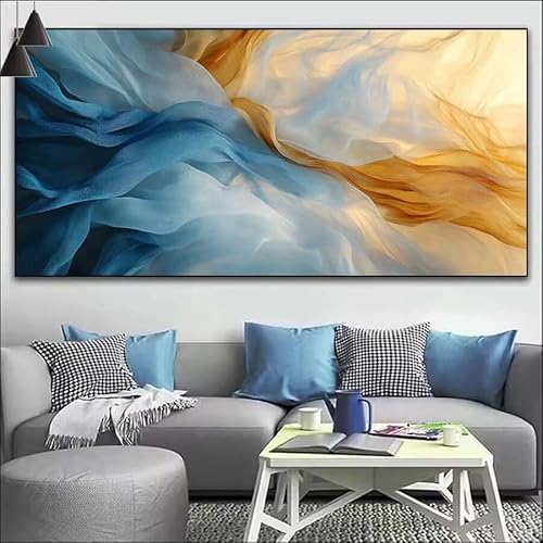 Malen Nach Zahlen Bunt DIY Malen nach Zahlen Wolken für Erwachsene, DIY Öl Gemälde Anfänger für Kinder, DIY Malen Nach Zahlen mit Pinseln und Acrylfarben, für Wall Décor (Ohne Rahmen) 90x260cm V-490 von Cexeqee