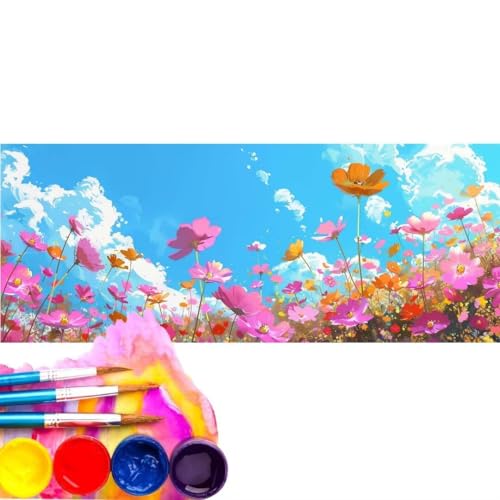 Malen Nach Zahlen Erwachsene Kit, Malen Nach Zahlen Ästhetik Himmel Anfänger mit Pinseln und Acrylfarben, DIY Handgemalt Ölgemälde Leinwand Basteln Set für Home Wall Deco (Rahmenlos) 60x120cm wk-657 von Cexeqee