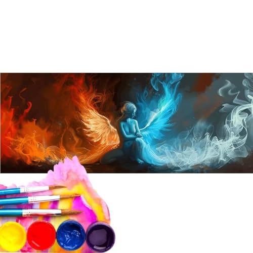 Malen Nach Zahlen Erwachsene Kit, Malen Nach Zahlen Fantasie Frau Anfänger mit Pinseln und Acrylfarben, DIY Handgemalt Ölgemälde Basteln Set für Anfänger für Home Wall Deco (Rahmenlos) 60x120cm wk-91 von Cexeqee