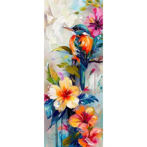 Malen Nach Zahlen Erwachsene Kit, Malen Nach Zahlen Graffiti Blume Anfänger DIY Paint by Numbers mit Pinseln und Acrylfarben, DIY Handgemalt Ölgemälde Set für Home Wall Deco (Ohne Rahmen) 40x110cm von Cexeqee