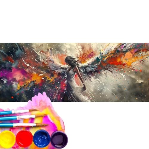 Malen Nach Zahlen Erwachsene Kit, Malen Nach Zahlen Graffiti Frau Anfänger mit Pinseln und Acrylfarben, DIY Handgemalt Ölgemälde Basteln Set für Anfänger für Home Wall Deco (Rahmenlos) 40x80cm wk-109 von Cexeqee