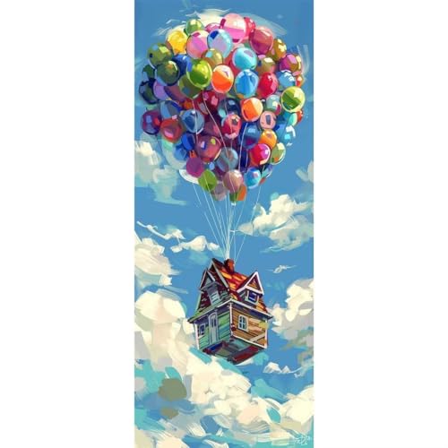 Malen Nach Zahlen Erwachsene Kit, Malen Nach Zahlen Heißluftballon Anfänger DIY Paint by Numbers mit Pinseln und Acrylfarben, DIY Handgemalt Ölgemälde Set für Home Wall Deco (Ohne Rahmen) 50x150cm von Cexeqee