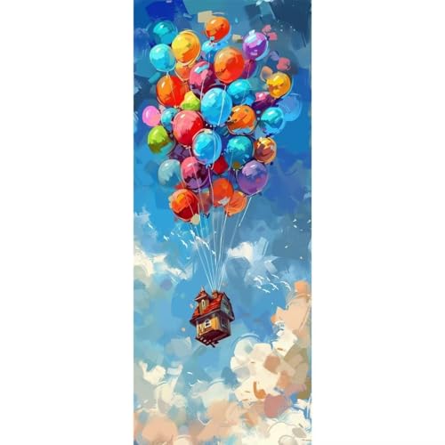 Malen Nach Zahlen Erwachsene Kit, Malen Nach Zahlen Heißluftballon Anfänger DIY Paint by Numbers mit Pinseln und Acrylfarben, DIY Handgemalt Ölgemälde Set für Home Wall Deco (Ohne Rahmen) 40x110cm von Cexeqee