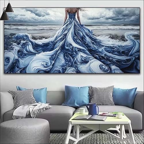 Malen Nach Zahlen Fantasie DIY Malen nach Zahlen Frau für Erwachsene, DIY Öl Leinwand Gemälde Anfänger, DIY Malen Nach Zahlen mit Pinseln und Acrylfarben, für Wall Décor (Ohne Rahmen) 80x220cm V-203 von Cexeqee