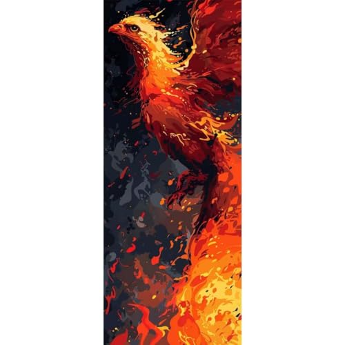 Malen Nach Zahlen Fantasie Phönix DIY Malen nach Zahlen für Erwachsene, DIY Öl Leinwand Gemälde Anfänger,DIY Malen Nach Zahlen mit Pinseln und Acrylfarben, für Home Wall Décor (Ohne Rahmen) 60x155cm von Cexeqee