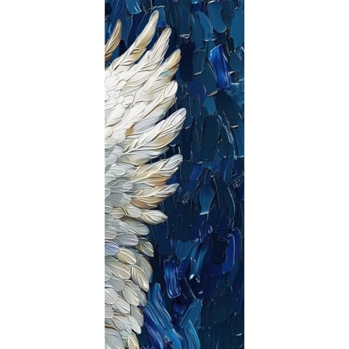 Malen Nach Zahlen Flügel Federn DIY Malen nach Zahlen für Erwachsene, DIY Öl Leinwand Gemälde Anfänger,DIY Malen Nach Zahlen mit Pinseln und Acrylfarben, für Home Wall Décor (Ohne Rahmen) 60x155cm von Cexeqee