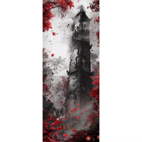 Malen Nach Zahlen Graffiti Turm DIY Malen nach Zahlen für Erwachsene, DIY Öl Leinwand Gemälde Anfänger,DIY Malen Nach Zahlen mit Pinseln und Acrylfarben, für Home Wall Décor (Ohne Rahmen) 90x260cm von Cexeqee