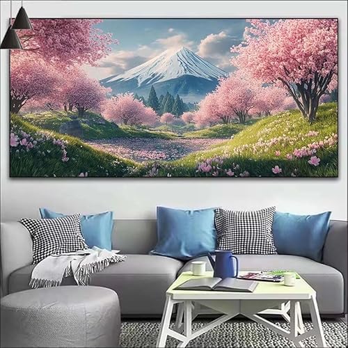 Malen Nach Zahlen Japan DIY Malen nach Zahlen Landschaft für Erwachsene,DIY Öl Leinwand Gemälde Anfänger,DIY Malen Nach Zahlen mit Pinseln und Acrylfarben,für Wall Décor (Ohne Rahmen) 80x220cm V-173 von Cexeqee