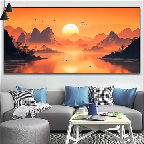 Malen Nach Zahlen Japan DIY Malen nach Zahlen Landschaft für Erwachsene,DIY Öl Leinwand Gemälde Anfänger,DIY Malen Nach Zahlen mit Pinseln und Acrylfarben,für Wall Décor (Ohne Rahmen) 90x260cm V-175 von Cexeqee