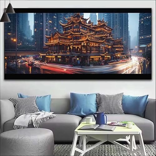 Malen Nach Zahlen Japan DIY Malen nach Zahlen Retro für Erwachsene, DIY Öl Gemälde Anfänger für Kinder, DIY Malen Nach Zahlen mit Pinseln und Acrylfarben, für Wall Décor (Ohne Rahmen) 80x220cm V-176 von Cexeqee