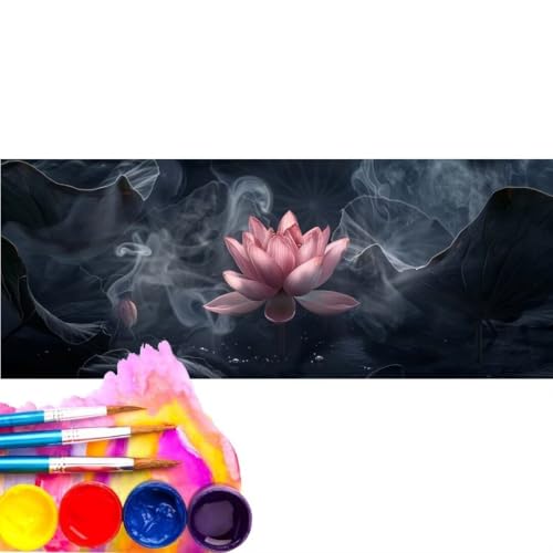 Malen Nach Zahlen Lotus DIY Malen nach Zahlen für Erwachsene, DIY Öl Leinwand Gemälde Anfänger für Kinder , DIY Malen Nach Zahlen mit Pinseln und Acrylfarben, für Home Décor (Rahmenlos) 80x160cm wk-74 von Cexeqee