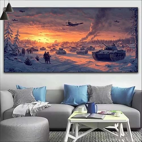 Malen Nach Zahlen Sonnenuntergang DIY Malen nach Zahlen Winter für Erwachsene, DIY Öl Gemälde Anfänger, DIY Malen Nach Zahlen mit Pinseln und Acrylfarben, für Wall Décor (Ohne Rahmen) 80x220cm V-200 von Cexeqee