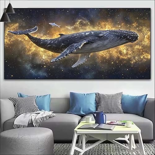 Malen Nach Zahlen Wal DIY Malen nach Zahlen Traum für Erwachsene, DIY Öl Gemälde Anfänger für Kinder, DIY Malen Nach Zahlen mit Pinseln und Acrylfarben, für Wall Décor (Ohne Rahmen) 80x220cm V-214 von Cexeqee