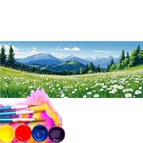 Malen Nach Zahlen Wald Blume DIY Malen nach Zahlen für Erwachsene, DIY Öl Leinwand Gemälde Anfänger, DIY Malen Nach Zahlen mit Pinseln und Acrylfarben, für Home Wall Décor (Rahmenlos) 100x200cm wk-192 von Cexeqee