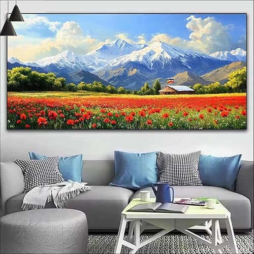 Malen Nach Zahlen Wald DIY Malen nach Zahlen Blume für Erwachsene, DIY Öl Gemälde Anfänger für Kinder, DIY Malen Nach Zahlen mit Pinseln und Acrylfarben, für Wall Décor (Ohne Rahmen) 60x155cm V-533 von Cexeqee