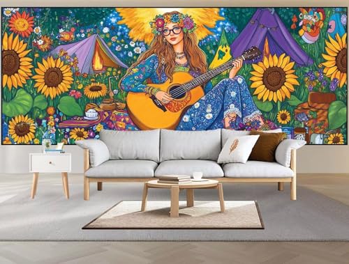 Malen nach Zahlen Erwachsene Groß 100x200cm,Malen nach Zahlen Gitarre Paint by Numbers Schönheit Paint by Numbers Kinder,Handgemalt Ölgemälde mit Pinseln Acrylfarbe,DIY Leinwand Bastelset Gifts D77 von Cexeqee