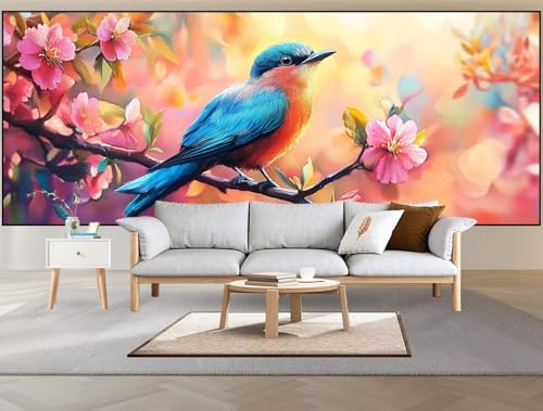 Malen nach Zahlen Erwachsene Groß 90x250cm,Malen nach Zahlen Ausgaben Paint by Numbers Vogel Paint by Numbers Kinder,Handgemalt Ölgemälde mit Pinseln Acrylfarbe,DIY Leinwand Bastelset Geschenke D46 von Cexeqee