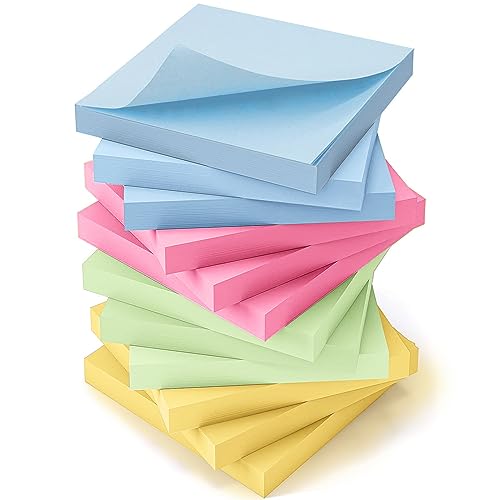 1200 Stück Haftnotizen Klebezettel - 76 x 76mm Sticky Notes, Selbstklebende Haftnotizzettel Klebezettel bunt zettel farbig Notizblöcke für Büro Haus, 1200 Blatt insgesamt, 4 Farben von Ceysin