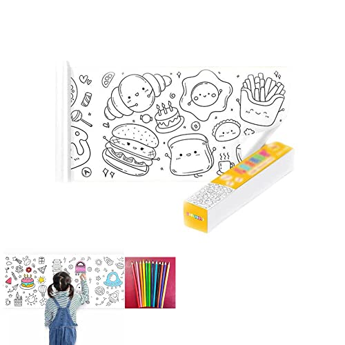 Cuttable Drawing Roll,Graffy Roll for Coloring,Painting Paper Roll,Drawing Paper,DIY Graffiti Scrolls (Food Party) von CgamlYunneyl