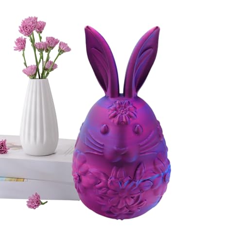 Chaies Eier für die Ostereiersuche, gedruckte Ostereier - Bunny Eggs Dekorative Ornamente - Leere Osterspielzeug, Osterkorb Stuffers, Osterhome Desk Decor für Partydekorationen von Chaies