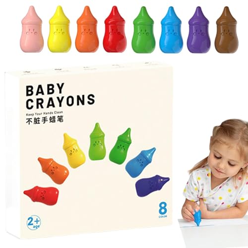 Chaies Wachsmalstifte,Handflächenstifte, Bunte Buntstifte zum Ausmalen, 8 Farben, 16 Farben, 24 Farben Fingermalstifte, Kinder-Kunstzubehör für Mädchen, Kinder von Chaies