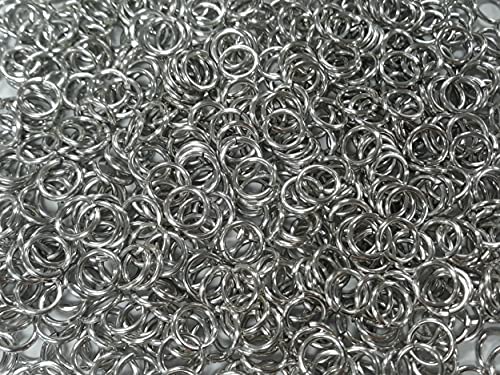 450 g helle Aluminium-Kettenbinderinge 14G 0,95 cm ID (1450+ Ringe) von Chainmail Joe