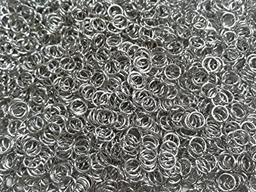 Kettenbinderinge aus hellem Aluminium, 18 g, 9/32 Zoll ID (5600+ Ringe) von Chainmail Joe