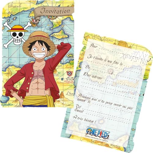 8 cartons d'invitation + enveloppes 14,5 x 10 cm One Piece™ von Chaks