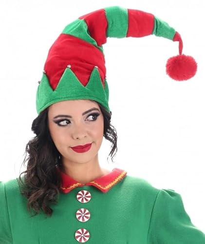 Chaks 12241, Bonnet Elf lutine Lutin Rouge/vert von Chaks