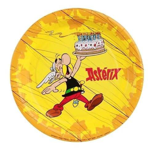 Chaks 12806-AX, Packung mit 8 kleinen Papptellern, 18 cm, Asterix® von Chaks