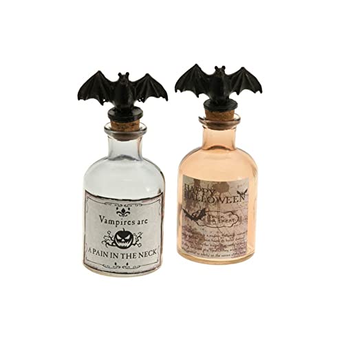 Chaks Halloween-Flasche Fledermaus Glas – besondere Halloween-Dekoration – Thema: von Chaks