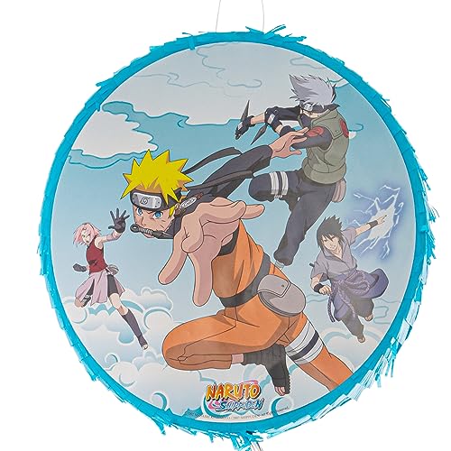 Pinata rund Dragon Ball One Piece Naruto Manga Party-Deko für Kinder Party-Zubehör Kindergeburtstag Party-Spiel (Naruto) von Chaks