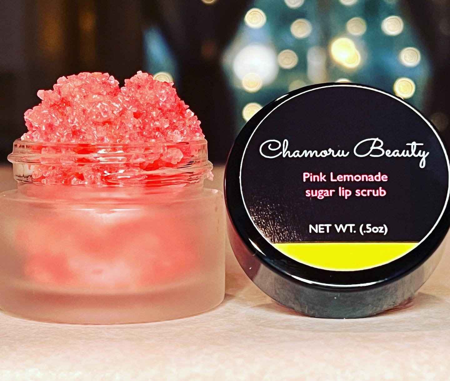 Pink Lemonade Zucker Lippenpeeling Mit Bio Kokosöl von ChamoruBeauty